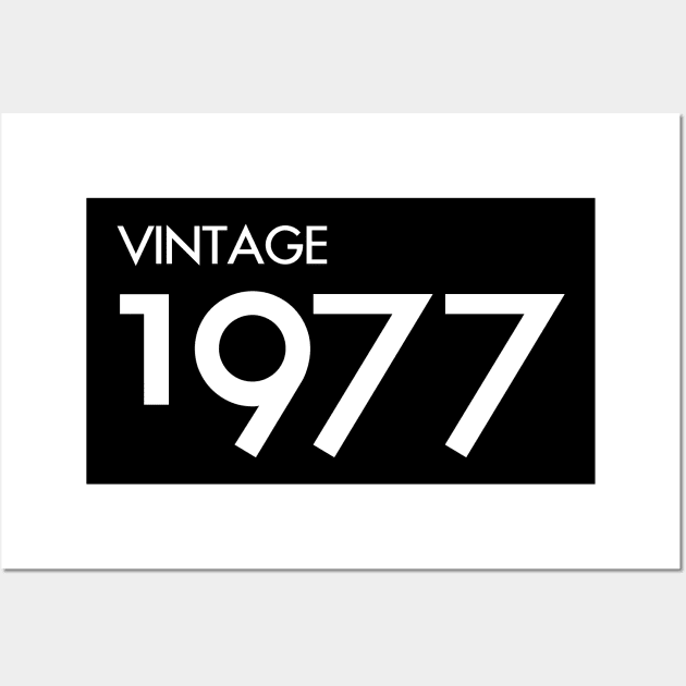 Vintage 1977 Gift 43rd Birthday Party Wall Art by Damsin